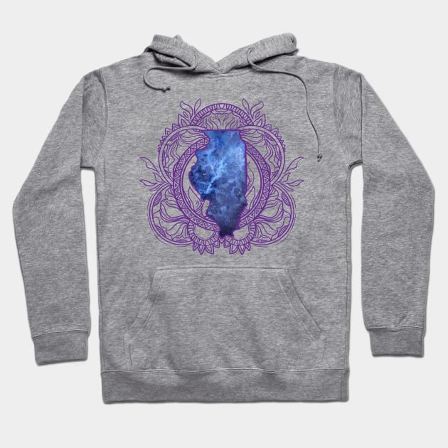 Illinois Mandala Hoodie by Manfish Inc.